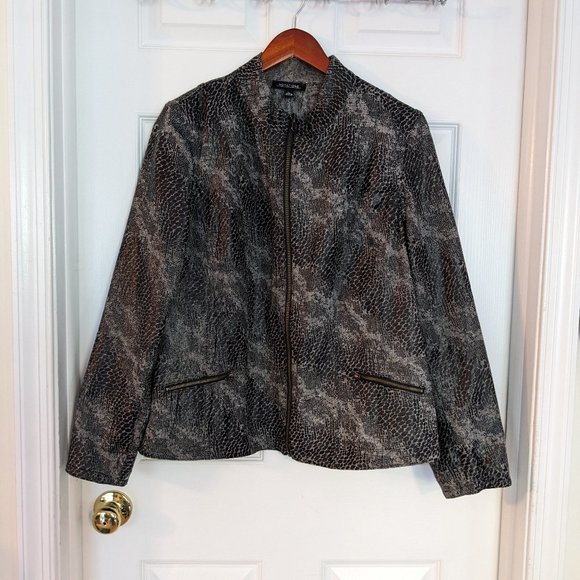 Notations Snakeskin Pattern Jacket, XL - Picture 1 of 10